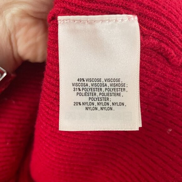 Anthropologie Red Open Back Knit Pullover Sweater Size XS - Picture 4 of 5